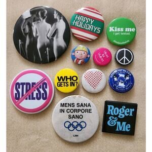 12 Movie Film Misc Promotional Buttons